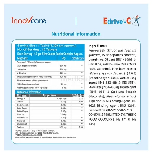 edrive c tablet 10's